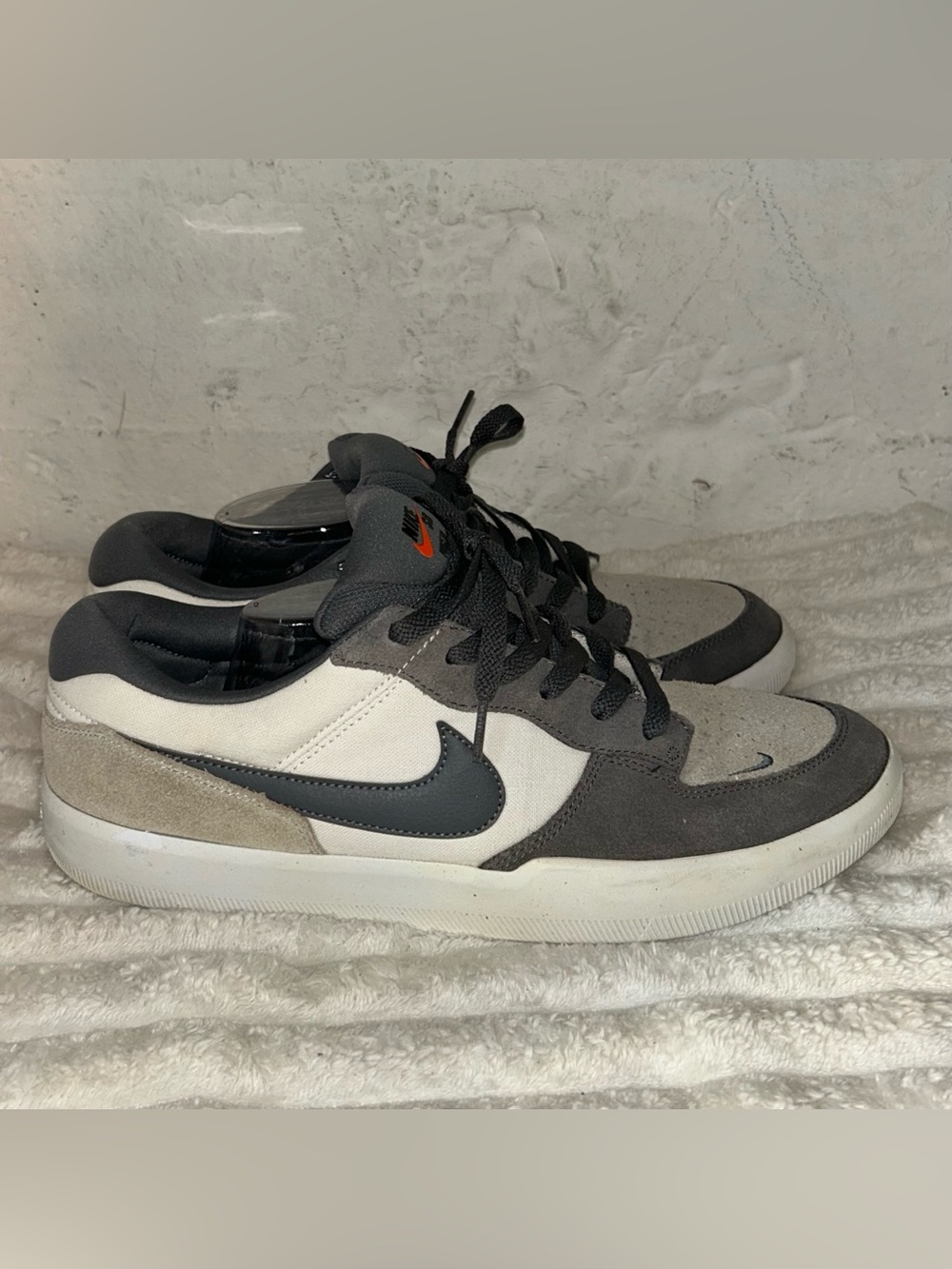 Nike Full Force Low Men’s 12 Gray White Black Suede Retro Sneakers DV5477-001